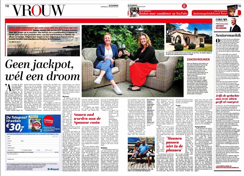 KIm en Wendy, De Telegraaf, Ik vertrek ooit, Bed and Breakfast